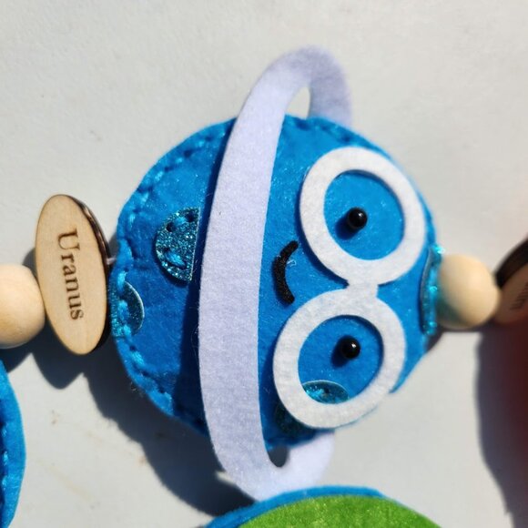 Handmade Planets Felt Garland Hangs Vertically Solar System Planet Space Nursery - Picture 6 of 10